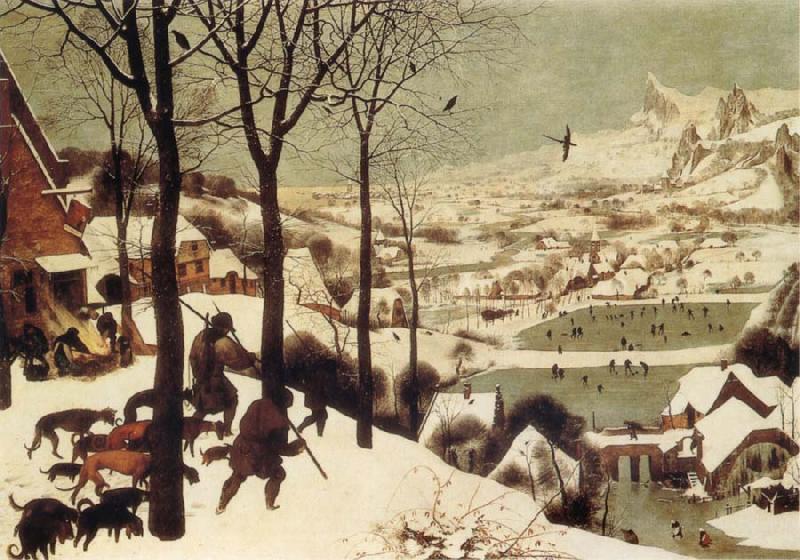 BRUEGHEL, Pieter the Younger The Hunters in the Snow France oil painting art